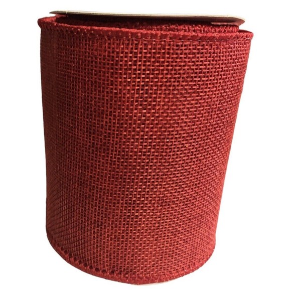 Christmas 4 in X 12Ft Wired Edge Red For, Wedding, Valentines - Picture 5 of 6